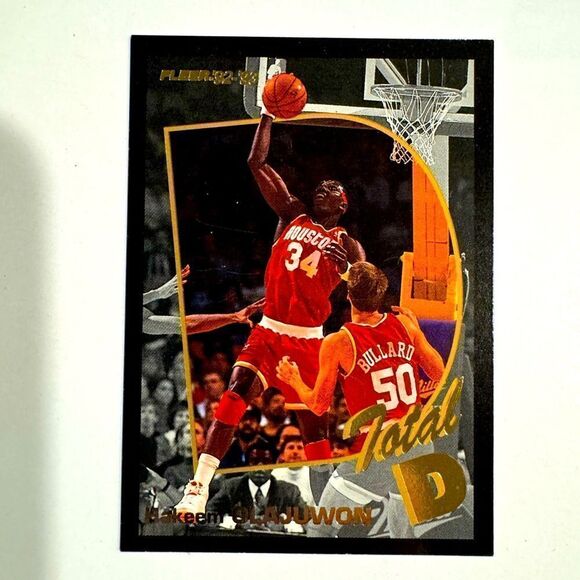 Akeem Olajuwon 1992 fleer total D 14/15 extremely rare in t  he is condition - Picture 1 of 4